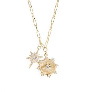 NWT Jennifer Miller Starburst Charm Necklace